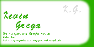 kevin grega business card